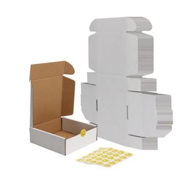 Imagem de RLAVBL Conjunto De 50 Caixas De Remessa 6X6X2, Caixa De Papelão Ondulado Pequena Branca, Caixa De Correio