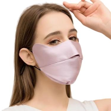 Imagem de Máscara de proteção solar de seda amoreira – FPS 50+ protetor facial leve para uso ao ar livre (maciço)