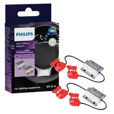 Imagem de Par adaptador canceller philips canbus led r5w w5w t10 festoon
