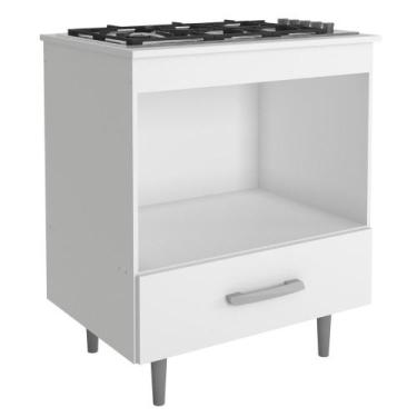 Imagem de Balcão Para Cooktop 4 bocas Alecrim Branco Poliman
