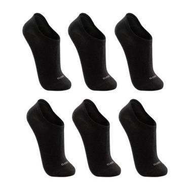 Imagem de Kit 6 Meias Lupo Sapatilha Invisível Preto, M