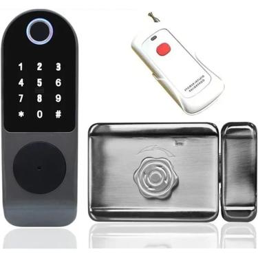 Imagem de Tuya App Smart Lock, fechadura com impressão digital dupla, fechadura residencial de segurança à prova d'água, código digital, entrada sem chave, fechadura de porta TT LOCK, controle remoto