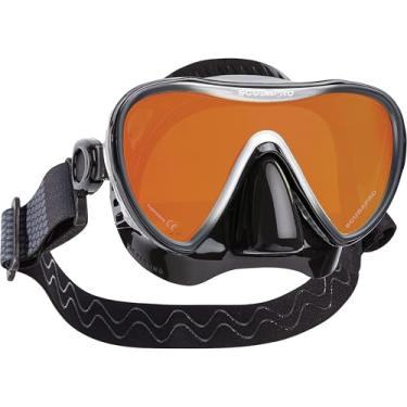 Imagem de SCUBAPRO Synergy 2 Máscara de mergulho Trufit com alça confortável, preto/preto, prateado espelhado