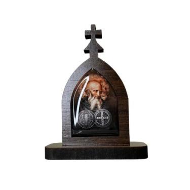 Imagem de Mini Capela de São Bento em MDF 7cm - Lírio do vale