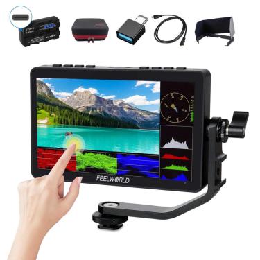 Imagem de Monitor de campo de câmera dslr feelworld F5 Pro V4 de 6 polegadas