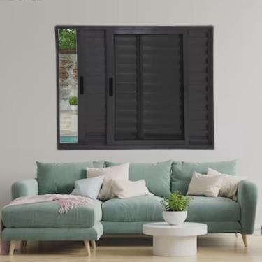 Imagem de Janela Veneziana de Alumínio 3 Folhas 120 X 120cm Linha 25 Esquadrias Bergamo