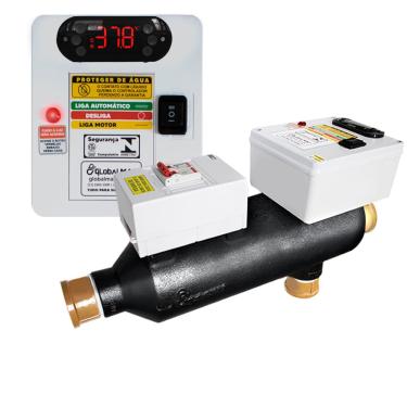 Imagem de Aquecedor Elétrico Automático Globalmar Para Piscinas Até 100 Mil Litros Programável Trifásico