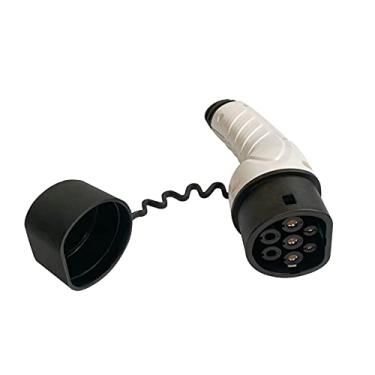 Imagem de Estação de carregamento de plugue EV 62196 conector padrão tipo 2 16A 32A estação de carregamento externa de veículo elétrico monofásico/trifásico (cor: 32A Tamanho trifásico: W)