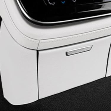 Imagem de MbenRundy Capa de saída de ar condicionado traseira de couro de carro guarnição anti-arranhões para Mercedes-Benz S Class W223 2021-2025 S450 S500 S560 S580 S63 AMG S580e Acessórios interiores (branco