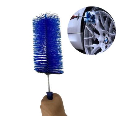 Imagem de Escova Lavar Limpa Roda Carro Automotiva Aro Moto Bicicleta
