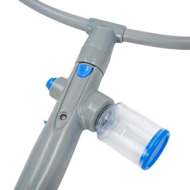 Imagem de Ducha Pet 360° com Reservatório para Shampoo, Mangueira Ajustável, Cinza e Azul