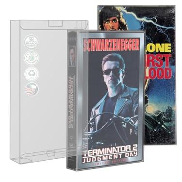 Imagem de MALKO Pacote com 10 capas protetoras de fita VHS | Capa protetora para caixa original de cassete VHS | Armazenamento e preservação da tela