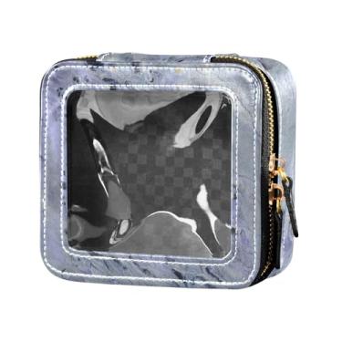 Imagem de Fitrendlovey Bolsa de maquiagem portátil com zíper com design de claraboia grande para artigos de higiene pessoal e cosméticos de viagem, T16, one size