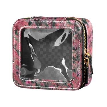 Imagem de Fitrendlovey Bolsa de maquiagem portátil com zíper com design de claraboia grande para artigos de higiene pessoal e cosméticos de viagem, T10, one size