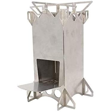Imagem de Fogão de aço inoxidável dobrável para acampamento ao ar livre fogão de barraca de acampamento fogão portátil ao ar livre utensílios de cozinha para acampamento