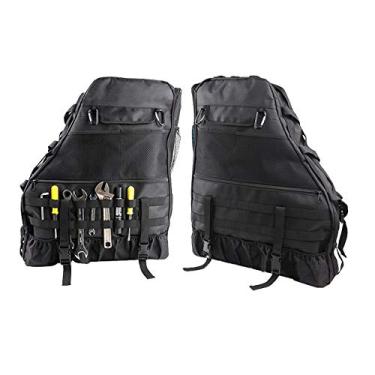 Imagem de MOTLTECH – Gaiola para Jeep Wrangler JK JL CJ TJ Rubicon com 4 portas com vários bolsos, kit de ferramentas para garrafa, bebida, celular, suporte para aparelhos de lenços