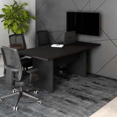 Imagem de Mesa de Reunião Escritório 180cm x 80cm Pés Painel F5 Office - F5 Offi