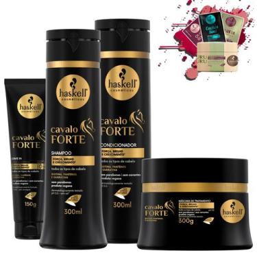 Imagem de Kit Haskell Cavalo Forte Sh Cond Mascara 300g + Leave-in