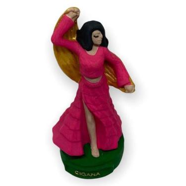 Imagem de Escultura Cigana Rosa 11 cm em Resina - Lua Mística - 100% Original - 