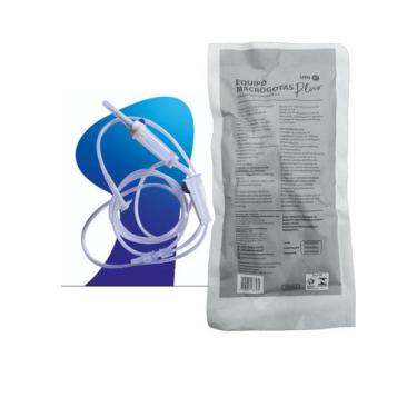 Imagem de 25 equipos macrogotas LL plus c/filtro com aba de proteção - PROCIRURG