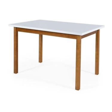 Imagem de Mesa De Jantar Elisa Pés Em Madeira Pinus Tampo Em MDF - Valuchi, BRAN