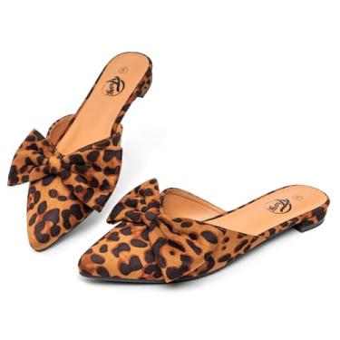 Imagem de Tênis feminino com bico fino e laço da Trary Mule, Leopard, 7