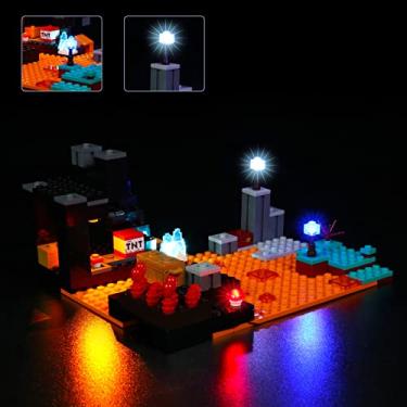 Imagem de BrickBling Light Kit for Lego Minecraft The Nether Bastion 21185, LED Lighting Compatible with Lego 21185 (No Lego, Only Lights)