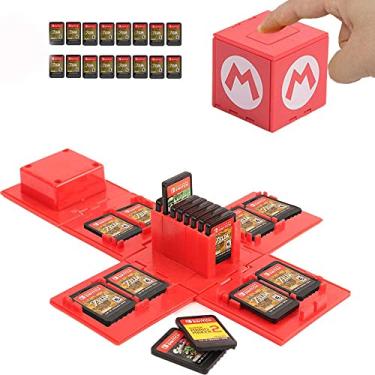 Imagem de Capa de jogo para Nintendo Switch, suporte de cartas de jogo Switch, 16 cubos de armazenamento de jogos portátil organizador de cartas para Switch Lite