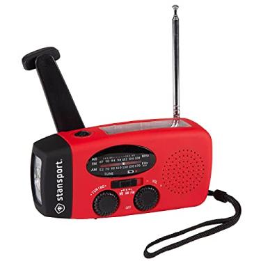 Imagem de Stansport Manivela de mão e lanterna alimentada por energia solar com rádio