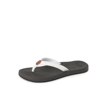 Imagem de REEF Sandálias femininas Zen Love, chinelos clássicos femininos, Branco, 37