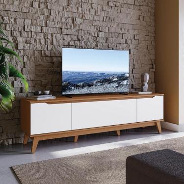 Imagem de Rack Kappesberg 3 Portas Canela/Branco 180cm