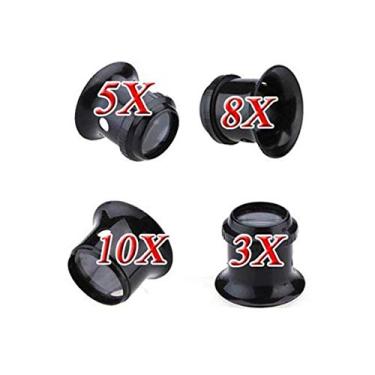 Imagem de 3 peças de ferramenta de reparo de lente de lupa para relógio de lupa de vidro óptico para joalheiro, 3X 5X 8X 10X, 1