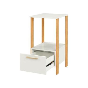 Imagem de Mesa Apoio Industrial 40cm com 1 Gaveta Dalla Costa 100% MDF - Pradel 