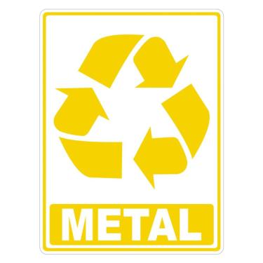 Imagem de Adesivo Lixo Reciclavel 20cm X 15cm Nome Do Desenho Metal