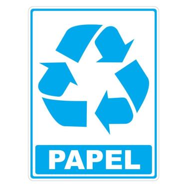Imagem de Adesivo Lixo Reciclavel Papel 1 Unidade 20cm X 15cm Nome Do Desenho Papel