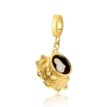 Imagem de Charm Xícara Com Pires Vl Café Revestido Em Ouro