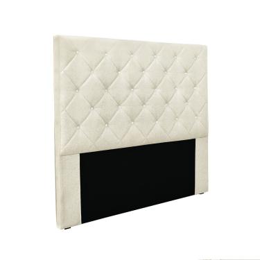 Imagem de Cabeceira para Cama Box King Tania Linho 195 cm Costura com Botões Dourado D'Rossi
