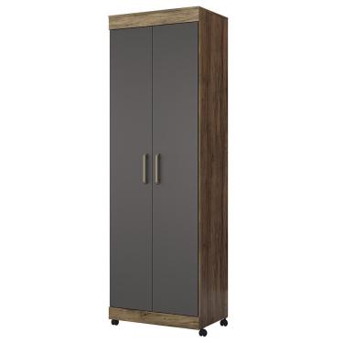 Imagem de Armário Multiuso Star 2 Portas Atacama-grafite Com Rodízios - Pr Móveis Atacama-grafite