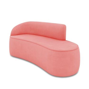 Imagem de Sofá 2 Lugares Orgânico 140 Cm Morgan Suede Rosê D03 - D'rossi