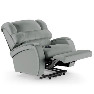 Imagem de Poltrona Do Papai Reclinável Kalie Elevação Lift Elétrico Fh9 Pu Cinza - Mpozenato