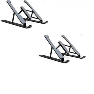 Imagem de Suporte Para Notebook Base Dobrável de Alumínio Ergonômico Ajustável Fino Portátil Com Estojo