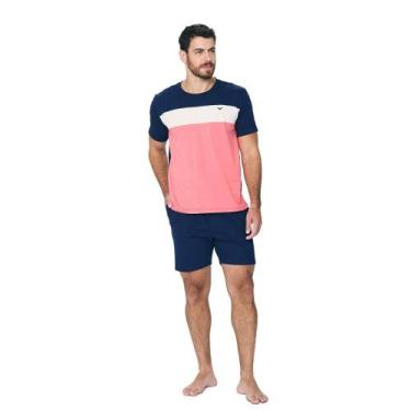 Imagem de Pijama Masculino Curto Algodão Petroleo/Marinho - 268031 - Cia do Pija