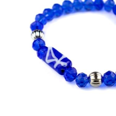 Imagem de Pulseira Ogum Espada com Firma Azul Umbanda Candomblé