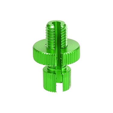 Imagem de X AUTOHAUX 1 peça M10 Parafuso de ajuste de cabo de embreagem de freio com fenda para motocicleta, bicicleta, scooter, liga de alumínio, verde
