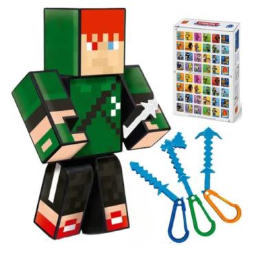Imagem de Boneco 35cm Robin Hood+3 Ferramentas +Chaveiro +Jogo Memória - Algazar