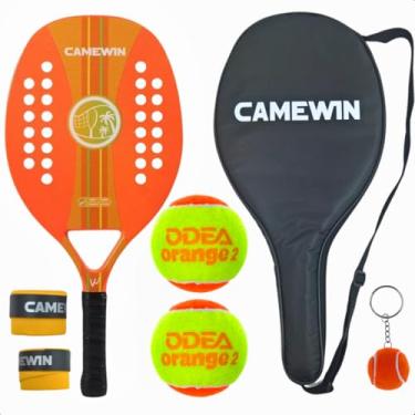 Imagem de Raquete Beach Tennis Camewin C/ 2 bolinhas + Brindes