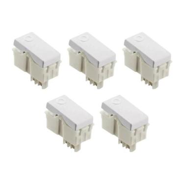 Imagem de Kit 5x Pulsador Minuteria 10A Branco Liz Tramontina 57115025