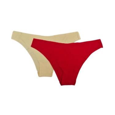 Imagem de Kit 2 Calcinhas Corte a Laser Trifil QE5460 Amarelo/Vermelho, Amarelo,