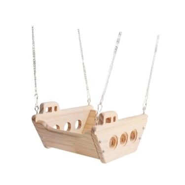 Imagem de Ｂｅｓｇａ Rede de madeira para animais de estimação, casinha para animais de estimação, brinquedo de mastigar, para dormir, para porquinho-da-índia,