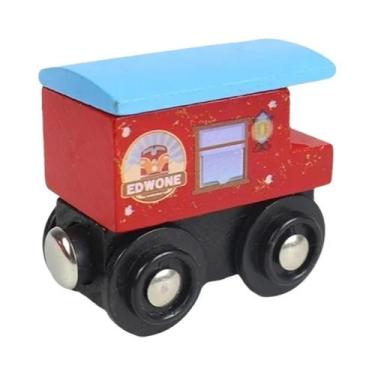 Imagem de Brinquedo Modelo De Locomotiva De Trem Magnético De Madeira Infantil C